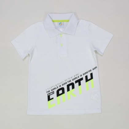 Polo Manga Curta Estampada Earth 47436 - Alenice