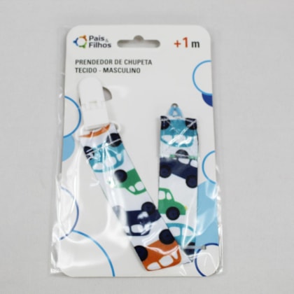 Prendedor de Chupeta Tecido Sortido Masculino 11295 - Pais e Filhos