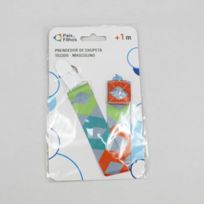 Prendedor de Chupeta Tecido Sortido Masculino 11295 - Pais e Filhos