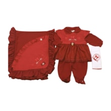 Saida Maternidade Feminina Bordada Laços 4 Peças 2408 - Pipoquinhas