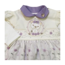 Saida Maternidade Feminina Bordada Ursa com Tule 4 Peças 2412 - Pipoquinhas