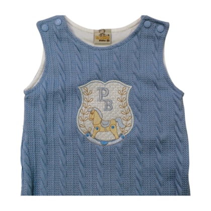 Saida Maternidade Masculina Bordado Cavalinho 4 Peças 2384 - Pipoquinhas