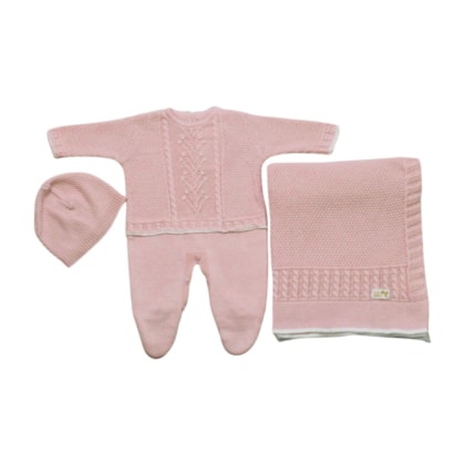 Saida Maternidade Tricô Feminina Trabalhada 3 Peças 2503005 - Club Colors