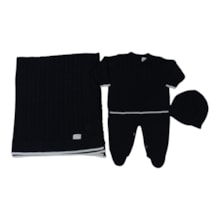 Saida Maternidade Tricô Trabalhada Masculina Henry 3 Peças 2603001 - Club Colors