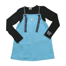 Salopete com Blusa Manga Longa 1420 Tamanho 8 - Le Petit 
