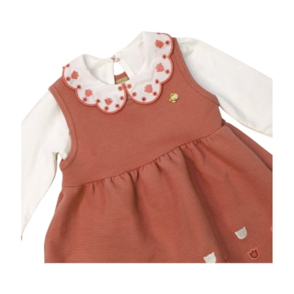 Salopete em Gorgurão Com Colan Manga Longa 2 Peças 2001422 - Milon