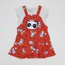 Salopete Estampa Panda com Blusa 2 Peças 211198 - Elian