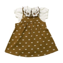 Salopete Estampada Borboletas e Body 2 Peças 2001110 - Milon