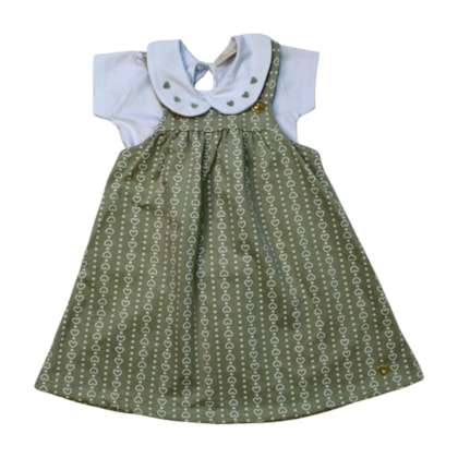 Salopete Estampada com Blusa 2 Peças 11972 - Tiny Joy 