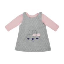 Salopete Matelassê com Blusa Manga Longa em Cotton 53473 - Kamylus