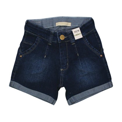 Shorts Jeans Barra Virada e Regulagem no Cós 3676 - Lordan