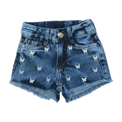 Shorts Jeans Bordado Borboletas 3589 - Frommer 