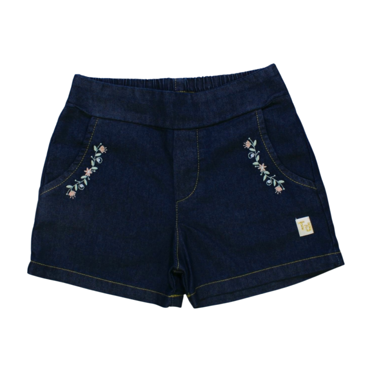 Shorts Jeans Bordado Flores 11555 - Tiny Joy