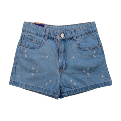 Shorts Jeans Bordado Flores 401 - Revert