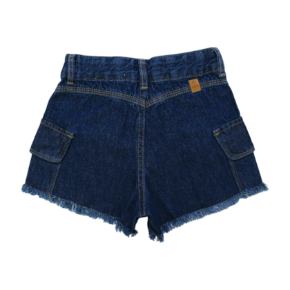 Shorts Jeans Cargo com Regulagem no Cós 3721 - Lordan 