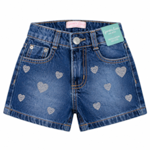 Shorts Jeans com Strass 5209 - Garota Lua