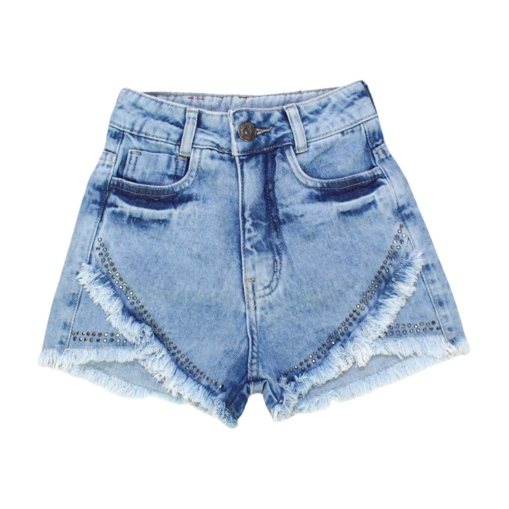 Shorts Jeans com Strass 7390 - Via Onix