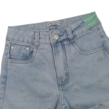 Shorts Jeans Coração Bordado 5405 - Garota Lua