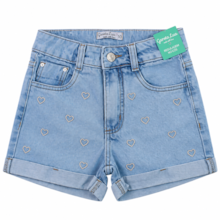 Shorts Jeans Coração Bordado 5405 - Garota Lua