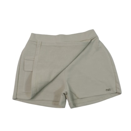 Shorts Saia Moletinho com Bolso Frontal 27414 - Two Colors