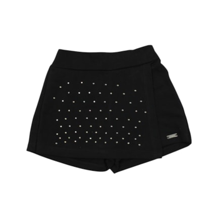 Shorts Saia Moletinho com Strass 27125 - Rollu