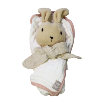 Toalha Cheirinho Soft Coelho com Prendedor 531277 Loupiot Nature - Minasrey  