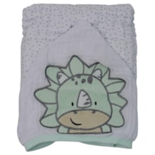 Toalha de Banho Fralda com Bordado Dino 1923 - Papi