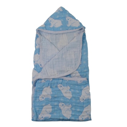 Toalha de Banho Soft com Capuz Estampa Sortida 532941 - Enxoval do Sonhos