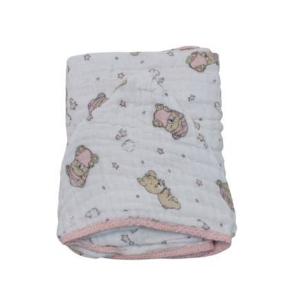 Toalha de Banho Soft com Capuz Estampa Sortida 76127 - Pixuxu