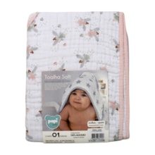 Toalha Fralda de Banho com Capuz e Estampas Sortidas 80cm x 80cm 1920 - Papi
