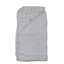 Toalha Soft com Capuz Estampada Coroa 532440 - Reininho Classic
