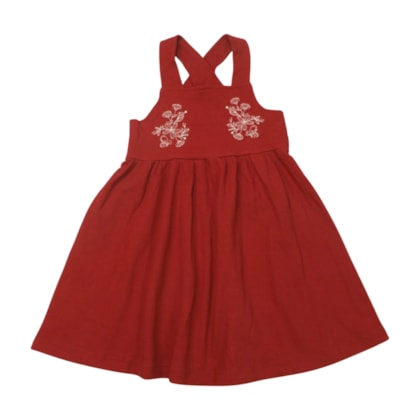 Vestido Alça com Bordado Flores 37242 - Angerô