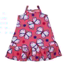 Vestido Alça Estampa Borboleta 1001460 - Kyly