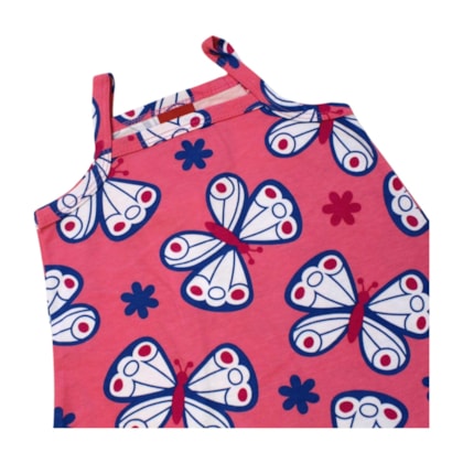 Vestido Alça Estampa Borboleta 1001460 - Kyly