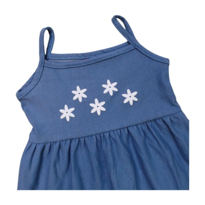 Vestido Alça Estampa Flores Glitter 53937 - Kamylus