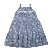 Vestido Alça Estampado com Pom Pom 11889 - Kaiani
