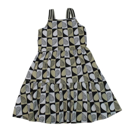 Vestido Alça Estampado Corações 1001835 - Kyly