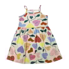 Vestido Alça Estampado Folhas 36947 - Brandili