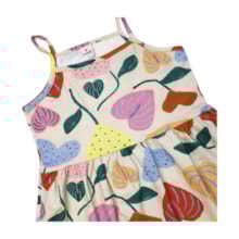 Vestido Alça Estampado Folhas 36947 - Brandili