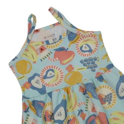 Vestido Alça Estampado Frutas  27227 - Brandili