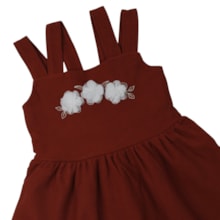 Vestido Alça Flores Bordada 37476 - Angerô