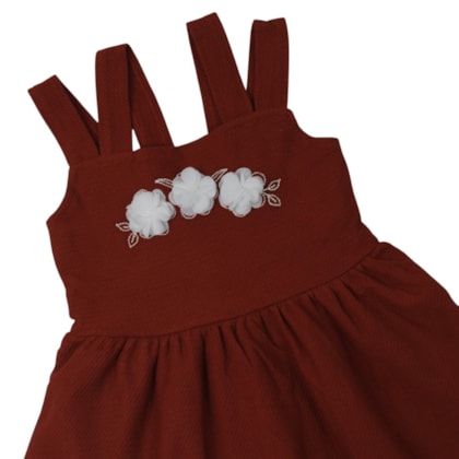 Vestido Alça Flores Bordada 37476 - Angerô