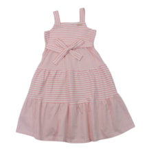 Vestido Alça Midi Listrado A0275 - Alakazoo