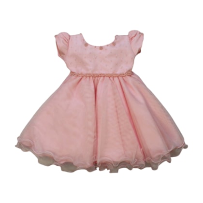 Vestido Bordado  com Tule 3428 - Nelu 