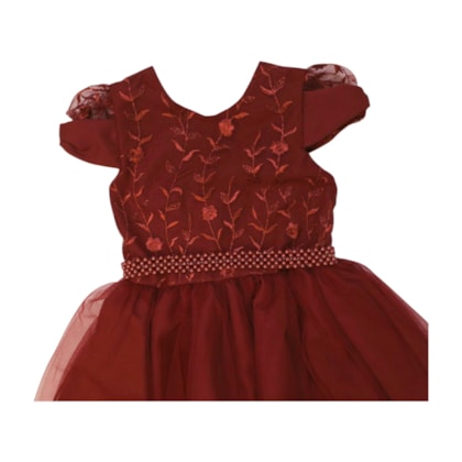 Vestido Bordado com Tule H1193 - Heloisa  