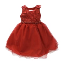 Vestido Bordado Flores 2393 - Mini Miss  