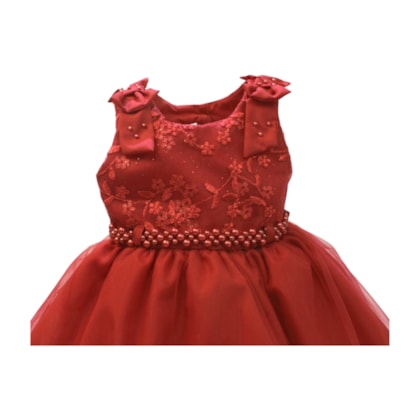 Vestido Bordado Flores 2393 - Mini Miss  