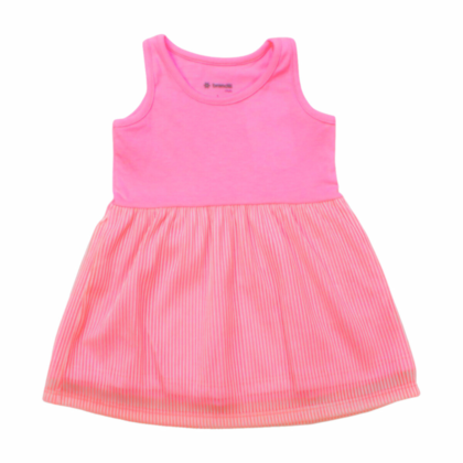 Vestido Cavado com Tule Listras 37041 - Brandil