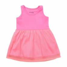 Vestido Cavado com Tule Listras 37041 - Brandili