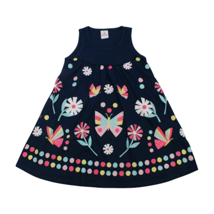 Vestido Cavado Estampa Borboleta  55659 - Brandili